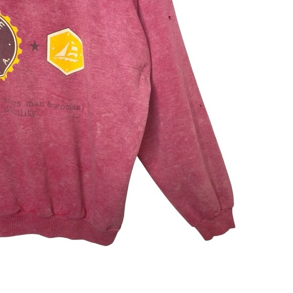 Vintage New Jersey Sunwashed Red Women’s Oversized Super Soft Sweatshirt Sz L - Picture 5 of 9